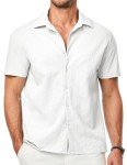 Men’s Short Sleeve Seersucker Button-Up Shirt