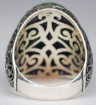 Falcon Jewelry Men's Sterling Silver Ring, 28-15 mm Natural Labradorite Gemstone, Express Shipping