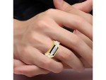 RYLOS Mens Rings 14K Yellow Gold Designer Ring With Diamonds and Tiger Eye Rings For Men Men's Rings Gold Rings Sizes 8,9,10,11,12,13 Mens Jewelry