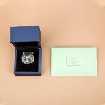 Myshiwu Solid 925 Silver Real 925 Sterling Silver Tiger Head for Men Retro Thai Silver Punk Animal Ring Fashion Jewelry Gifts (11.5)