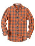 Men's Casual Plaid Flannel Button-Up Shirt