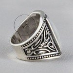 VY JEWELRY Solid 925 Sterling Silver Shell Men Ring - Made in Thailand - Size 11.5