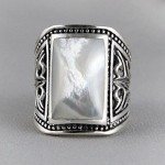 VY JEWELRY Solid 925 Sterling Silver Shell Men Ring - Made in Thailand - Size 11.5