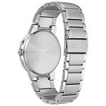 Citizen Mens Axiom Eco-Drive Watch 41mm Silver-Tone Stainless Steel Case and Bracelet with Blue Dial (BJ6510-51L)