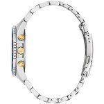 Bulova Men's 98B400 Marine Star SS Bracelet Blue Dial Watch Watch, Silver-Tone