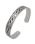 FashionJunkie4Life Sterling Silver Cuff Bracelets for Women | Sterling Silver Cuff Bracelet with Celtic Knot Design Engraved | 2.4” wide Bangle Bracelets for Women, Men & Teenagers