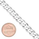 Men's 8.5mm Solid .925 Sterling Silver Flat Beveled Curb Curb Chain Link Bracelet, 8 inches