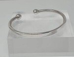 Mens Torque Bangle Bracelet - Solid Heavy 925 Sterling Silver Bangle Bracelet for Men - Plain Silver Bracelet For Man, Gent - Jewelry Gift for Him, adjustable from 20cm to 23cm, Sterling Silver
