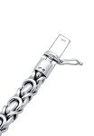 kuzzoi 925 Sterling Silver Round Byzantine Bracelet for Men, Length 7,48 inch - 9,05 inch, Width 0,28 inch, 1.98 oz, 7.48 inches, Metal, no gemstone
