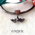 GNOCE Charms Bracelet Sterling Silver Black Plated Snake Chain with Spider Web Skull Charm Pendant Forever Love Basic Charm Bracelet with Clasp Jewelry Gift for Women Mens (8.3)