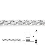 Men's 8.5mm Solid .925 Sterling Silver Flat Beveled Curb Curb Chain Link Bracelet, 8 inches