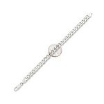 Men's 8.5mm Solid .925 Sterling Silver Flat Beveled Curb Curb Chain Link Bracelet, 8 inches