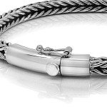 SLITHERING SILVER - Solid 925 Sterling Silver Bracelet for Men - Sizes 7" to 10", Metal, no gemstone