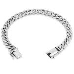 VY JEWELRY ELEGANT CHAIN - Solid 925 Sterling Silver Bracelet and Necklace for Men - Sizes 6" to 30", 7 5 inch, Metal, No Gemstone
