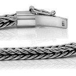 SLITHERING SILVER - Solid 925 Sterling Silver Bracelet for Men - Sizes 7" to 10", Metal, no gemstone