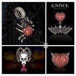 GNOCE Charms Bracelet Sterling Silver Black Plated Snake Chain with Spider Web Skull Charm Pendant Forever Love Basic Charm Bracelet with Clasp Jewelry Gift for Women Mens (8.3)