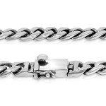 VY JEWELRY ELEGANT CHAIN - Solid 925 Sterling Silver Bracelet and Necklace for Men - Sizes 6" to 30", 7 5 inch, Metal, No Gemstone