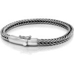SLITHERING SILVER - Solid 925 Sterling Silver Bracelet for Men - Sizes 7" to 10", Metal, no gemstone