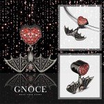 GNOCE Charms Bracelet Sterling Silver Black Plated Snake Chain with Spider Web Skull Charm Pendant Forever Love Basic Charm Bracelet with Clasp Jewelry Gift for Women Mens (7.5)