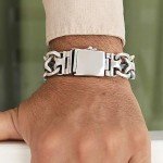 VY JEWELRY 925 Sterling Silver X Biker Men Bracelet Style Big - Made in Thailand – 7.7