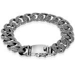 925 Sterling Silver Lizard Skin Men Link Bracelet - Made in Thailand – 10.25