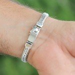 Solid 925 Sterling Silver Small or Big Men Bracelet - Made in Thailand - S 10.5