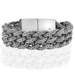 925 Sterling Silver Victorian Flowers Men Bracelet - Made in Thailand – 9