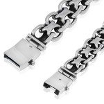 VY JEWELRY 925 Sterling Silver X Biker Men Bracelet Style Big - Made in Thailand – 7.7