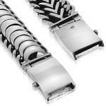 SNAKE SCALES 925 Sterling Silver Men Wide Bracelet - Made in Thailand - 9.2