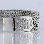 VY JEWELRY 925 Sterling Silver Men Braided Wide Bracelet - Made in Thailand - 7