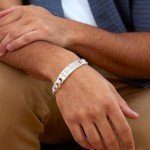 Engravable Sterling Silver Men's Curb Link ID Bracelet, 8" or 9"