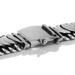 SNAKE SCALES 925 Sterling Silver Men Wide Bracelet - Made in Thailand - 7.2