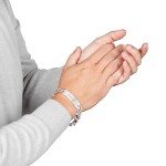 Engravable Sterling Silver Men's Curb Link ID Bracelet, 8" or 9"