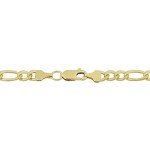 14k Yellow Gold Filled Men's Solid 5.2mm High Polish Figaro Link Bracelet (8.5 inches)