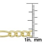 14k Yellow Gold Filled Men's Solid 5.2mm High Polish Figaro Link Bracelet (8.5 inches)