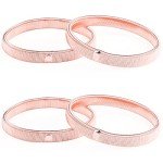 Cositina 2 Pairs Sleeve Garters Anti-Slip Shirt Sleeve Holders Stretchy Fixing Garters Bracelet Wrap Bangle Armbands for Men&Women - Rose Gold, Rose Gold, 7 cm/ 2.76 inch