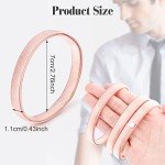 Cositina 2 Pairs Sleeve Garters Anti-Slip Shirt Sleeve Holders Stretchy Fixing Garters Bracelet Wrap Bangle Armbands for Men&Women - Rose Gold, Rose Gold, 7 cm/ 2.76 inch