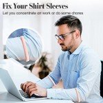 Cositina 2 Pairs Sleeve Garters Anti-Slip Shirt Sleeve Holders Stretchy Fixing Garters Bracelet Wrap Bangle Armbands for Men&Women - Rose Gold, Rose Gold, 7 cm/ 2.76 inch