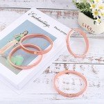 Cositina 2 Pairs Sleeve Garters Anti-Slip Shirt Sleeve Holders Stretchy Fixing Garters Bracelet Wrap Bangle Armbands for Men&Women - Rose Gold, Rose Gold, 7 cm/ 2.76 inch