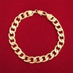 Gold Filled Bracelet Wholesale Men Boy Chain Bracelet Curb Bracelet Wholesale Gift Jewelry