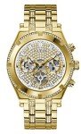 GUESS Men's Analog Watch Gold Stainless Steel Bracelet with Crystals (Model: GW0261G2)