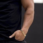 LIFETIME JEWELRY 12mm Flat Cuban Link Chain Bracelet for Men & Women 24k Gold Plated, 8 inches, Gold, no gemstone