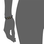 Magna Steel Men's Multi-Layer Genuine Leather Bracelet Wrisband with Stainless Steel Ornaments (Gold)