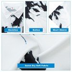 Cozople Black and White Casual Hawaiian Shirt