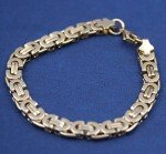 Tophoenix Stainless Steel Golden Byzantium Bracelet Gold Bangles for Mens