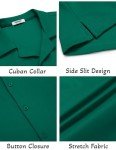 Men's Short Sleeve Button Down Shirt - Forest Green