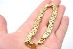 Tophoenix Stainless Steel Golden Byzantium Bracelet Gold Bangles for Mens