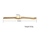 DIB Free Engraving Stainless Steel Medical Alert ID Bracelets Men Women Gold, Wrist Link Chain 7.5 inch