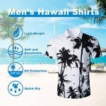 Cozople Black and White Casual Hawaiian Shirt