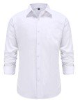 Men's Wrinkle-Free Button-Down Dress Shirt - White